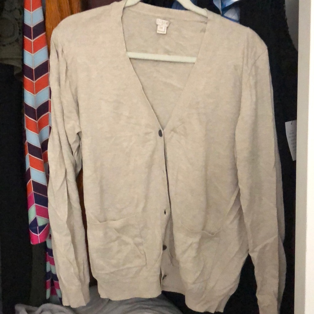 J Crew Cardigan, cream, size XXL